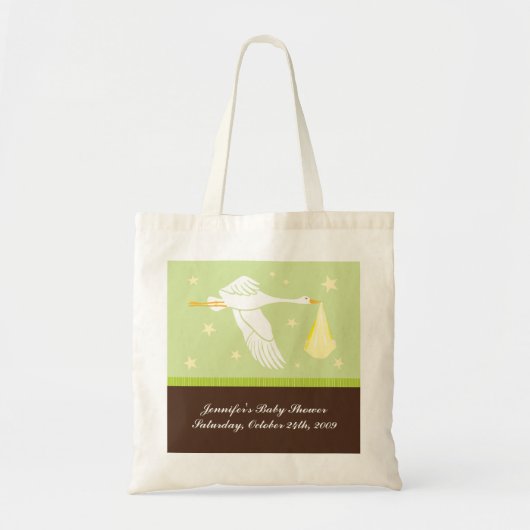 Sac de baby shower - vert et brun (Devant)