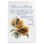 Sac de bienvenue du Mariage de tournesol rustique (Devant)