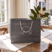 Sac de bienvenue gris foncé avec monogramme pour m