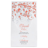 Sac de bienvenue mariage Abstrait Floral Coral Gre (Devant)