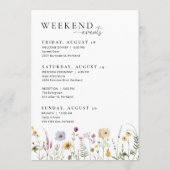 Sac de bienvenue Mariage floral Note et carte d'it (Dos)