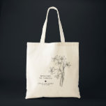 Sac de bienvenue Mariage floral, Sac fourre-tout d<br><div class="desc">Remplissez ce sac fourre-tout personnalisé avec vos gâteries préférées pour accueillir les invités à votre mariage.</div>