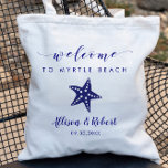 Sac de bienvenue Mariage Starfish pour plage, bleu<br><div class="desc">Remplissez ce joli sac avec vos gâteries préférées pour accueillir les invités à votre mariage!</div>