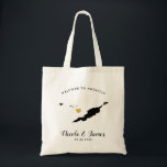 Sac de bienvenue pour Mariage Anguilla, noir & or<br><div class="desc">Un sac cadeau de bienvenue mariage pour les clients extérieurs à la ville à votre mariage,  avec l'image d'Anguilla,  avec coeur d'or. Remplissez le fourre-tout avec vos goodies favoris.</div>