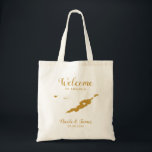 Sac de bienvenue pour Mariage Anguilla, Or<br><div class="desc">Un sac cadeau de bienvenue mariage pour les invités hors de la ville à votre mariage,  avec l'image d'Anguilla. Remplissez le fourre-tout avec vos goodies favoris.</div>