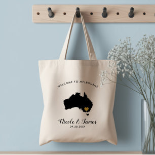 Sac de bienvenue pour mariage en Australie, Noir &