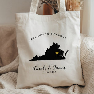 Sac de bienvenue pour mariage en Virginie pour les