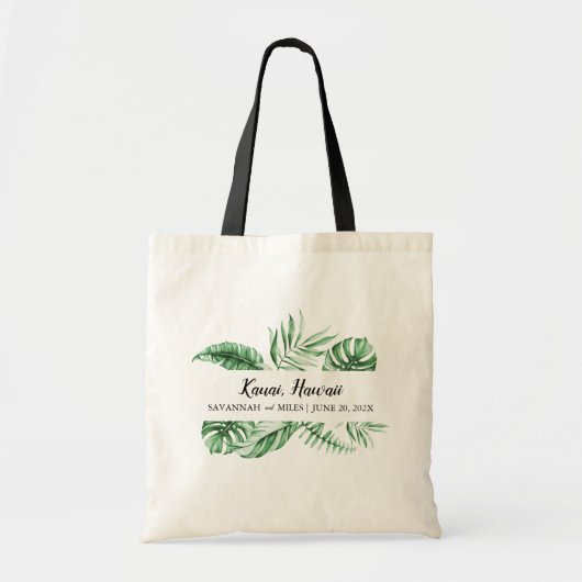 Sac de bienvenue Tropical Green Palm Destination (Devant)