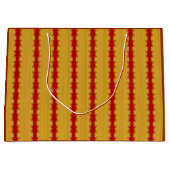 Sac de cadeau à rayures dorées et rouges de Noël F (Devant)