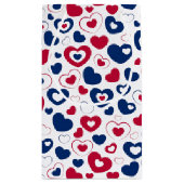 Sac de cadeau coeurs rouges et bleus (Dos)