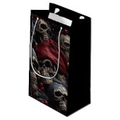 Sac de cadeau crâne de vacances (noir) (Dos Angle)