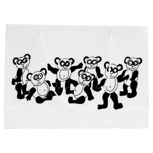 sac de cadeau d'amis de panda (Dos)