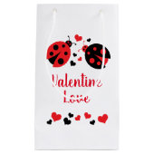 Sac de cadeau d'amour de Valentine de coccinelle (Devant)