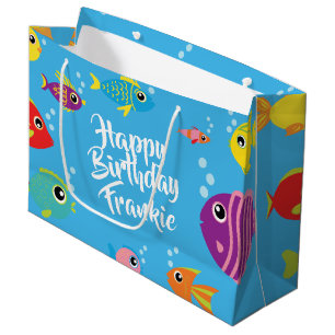 Sac de cadeau d'anniversaire d'aquarium de