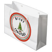 Sac de cadeau d'ARBRE de NOËL de JOYEUX NOËL (Devant Angle)