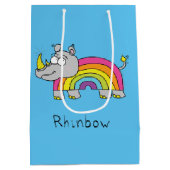 Sac de cadeau d'arc-en-ciel de rhinocéros de (Dos)