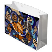 Sac de cadeau d'art abstrait de plage de (Dos Angle)