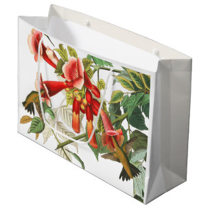 Sac de cadeau d'Audubon de fleurs d'oiseaux de