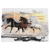 Sac de cadeau de 3 chevaux - Lrg, brillant, taille (Devant)
