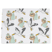 Sac de cadeau de baby shower/naissance - grand, (Devant)