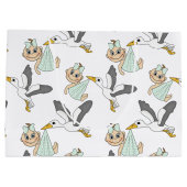 Sac de cadeau de baby shower/naissance - grand, (Dos)