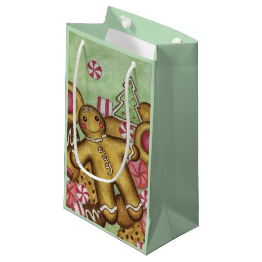 Sac de cadeau de biscuits de Noël à la menthe (Devant Angle)