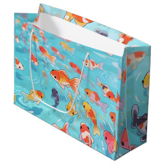 Sac de cadeau de carpe koï chanceux