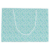 Sac de cadeau de carrés de bleu de monogramme et (Dos)