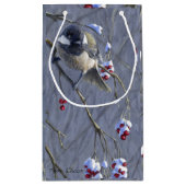 Sac de cadeau de Chickadee et de Noël de neige (Dos)
