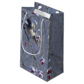 Sac de cadeau de Chickadee et de Noël de neige (Dos Angle)