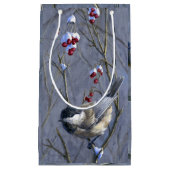 Sac de cadeau de Chickadee et de Noël de neige (Devant)