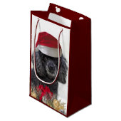 Sac de cadeau de chien de caniche de Noël petit (Devant Angle)