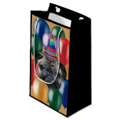 Sac de cadeau de chien de carlin d'anniversaire (Devant Angle)