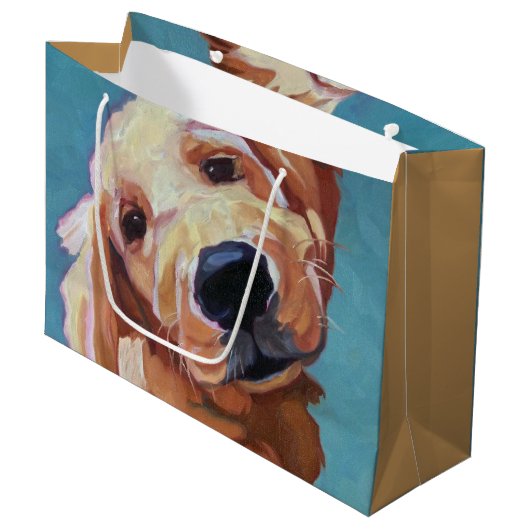 Sac de cadeau de chiot de golden retriever (Devant Angle)
