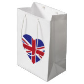 Sac de cadeau de coeur d'Union Jack (Devant Angle)