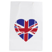 Sac de cadeau de coeur d'Union Jack (Dos)