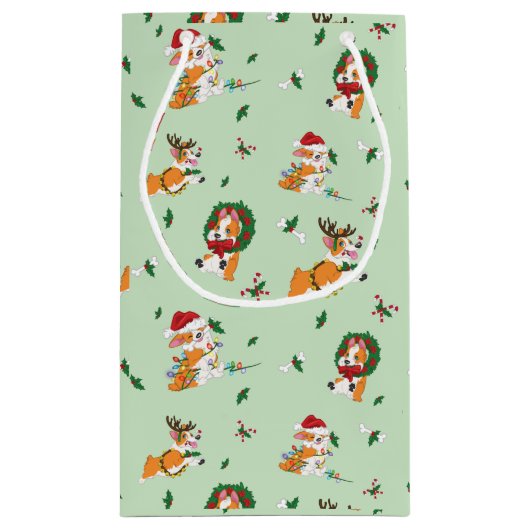 Sac de cadeau de Corgis de Noël (Dos)