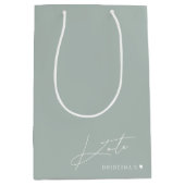 Sac de cadeau de demoiselle d'honneur Modern Sage (Devant)