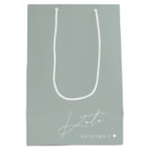 Sac de cadeau de demoiselle d'honneur Modern Sage (Dos)