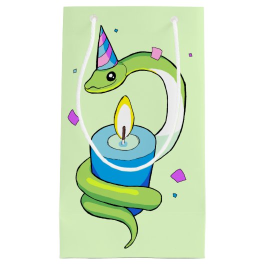 Sac de cadeau de dessin de serpent de Parti Vert (Devant)