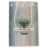 Sac de cadeau de douche de mariage de grange rusti (Devant)