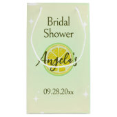 Sac de cadeau de douche de mariée jaune citron (Dos)