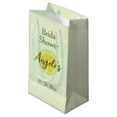 Sac de cadeau de douche de mariée jaune citron (Devant Angle)