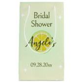 Sac de cadeau de douche de mariée jaune citron (Devant)