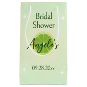Sac de cadeau de douche de mariée vert citron (Devant)