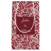 Sac de cadeau de feuilles rouges éparpillées (Devant)