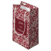 Sac de cadeau de feuilles rouges éparses (Devant Angle)