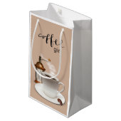 Sac de cadeau de fille de café (Devant Angle)