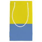 Sac de cadeau de jaune et de bleu de ciel (Devant)