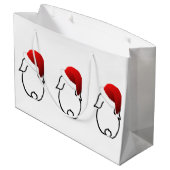 Sac de cadeau de lapin de Père Noël grand (Dos Angle)